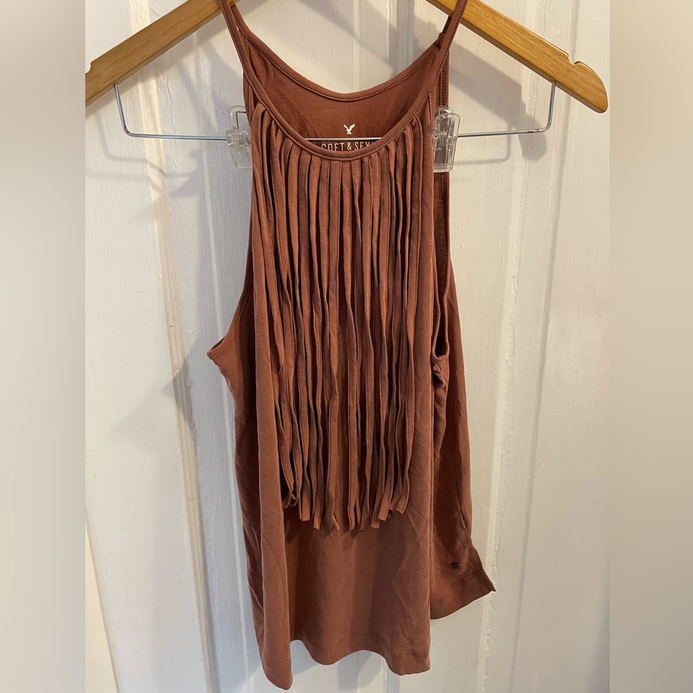 American Eagle Soft & Sexy Fringe Tank Top 🦅